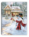 Cottage in the Snow- Lighted Tabletop Canvas
